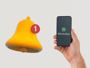 Smartphone WhatsApp simbolo notifica