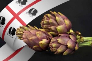 Carciofi e bandiera Sardegna