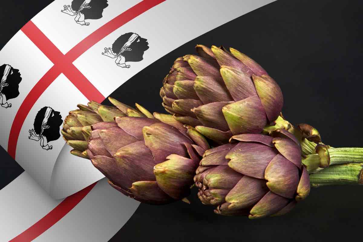 Carciofi e bandiera Sardegna