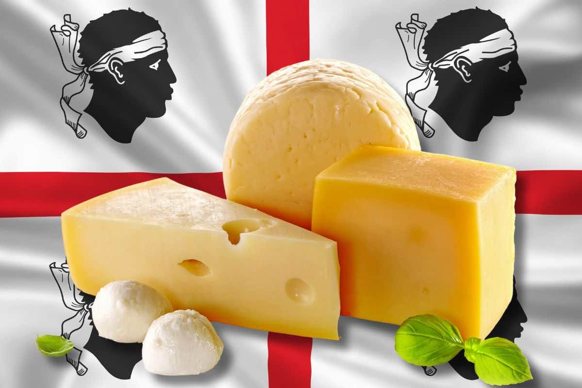 Formaggi e bandiera Sardegna