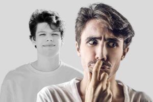 Uomo dubbioso e ragazzo