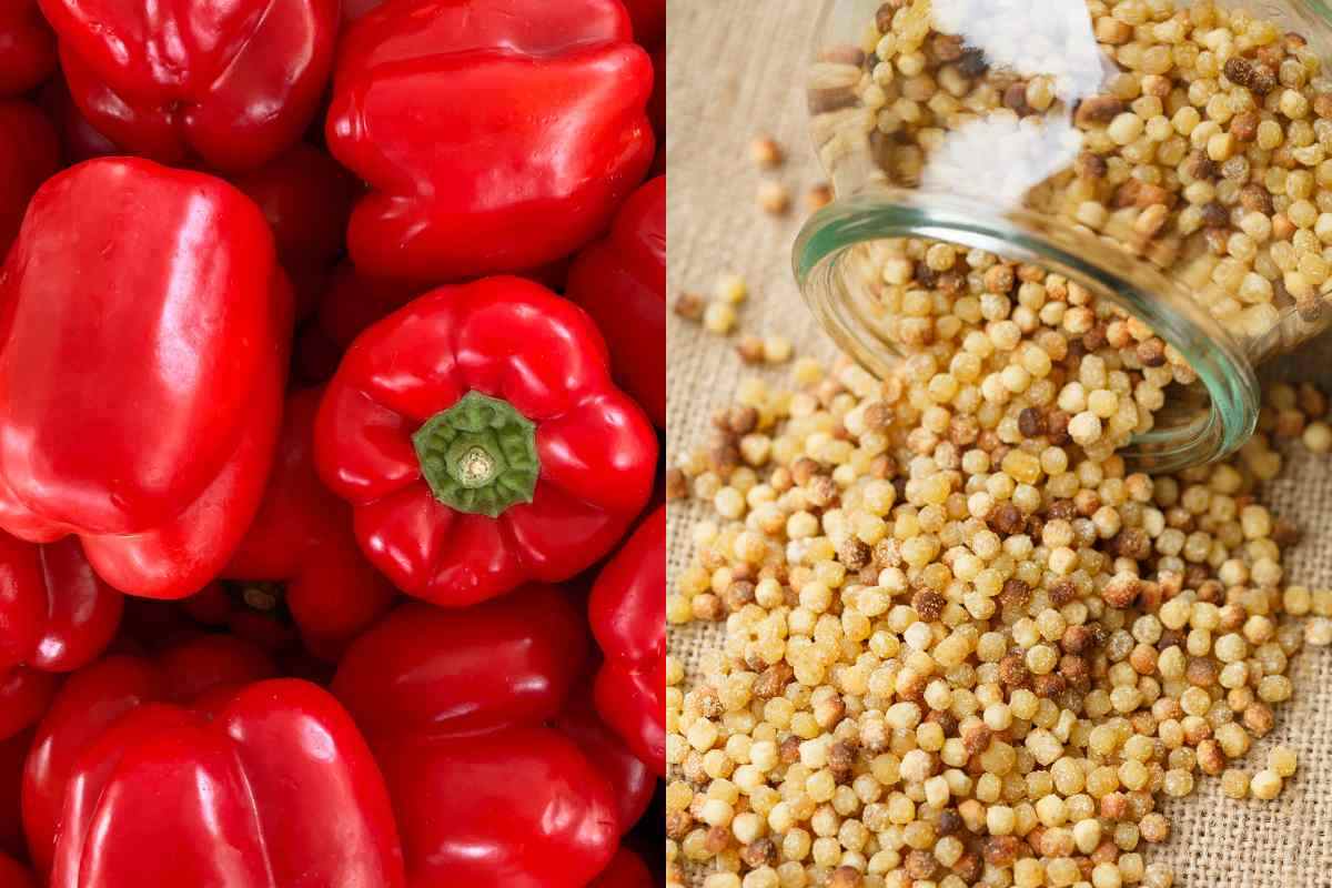 Fregula e peperoni