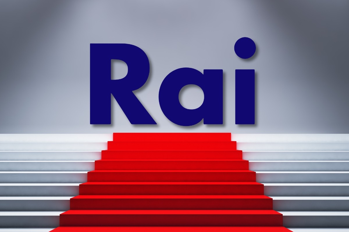 Tappeto rosso e logo Rai