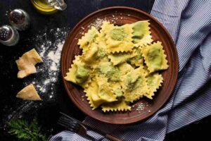Ravioli nel piatto