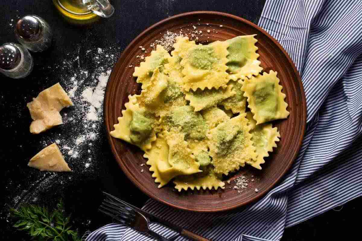 Ravioli nel piatto