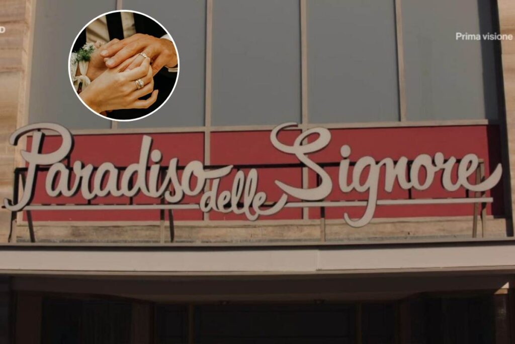 insegna paradiso delle signore e fedi nuziali