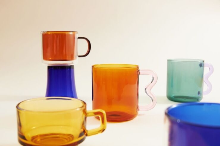 Tazze di vetro vari colori