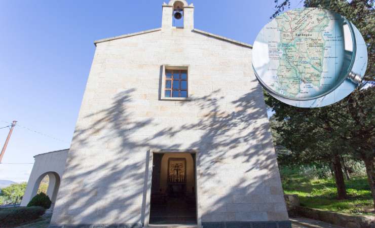 chiesa della madonna della solitudine e mappa Sardegna