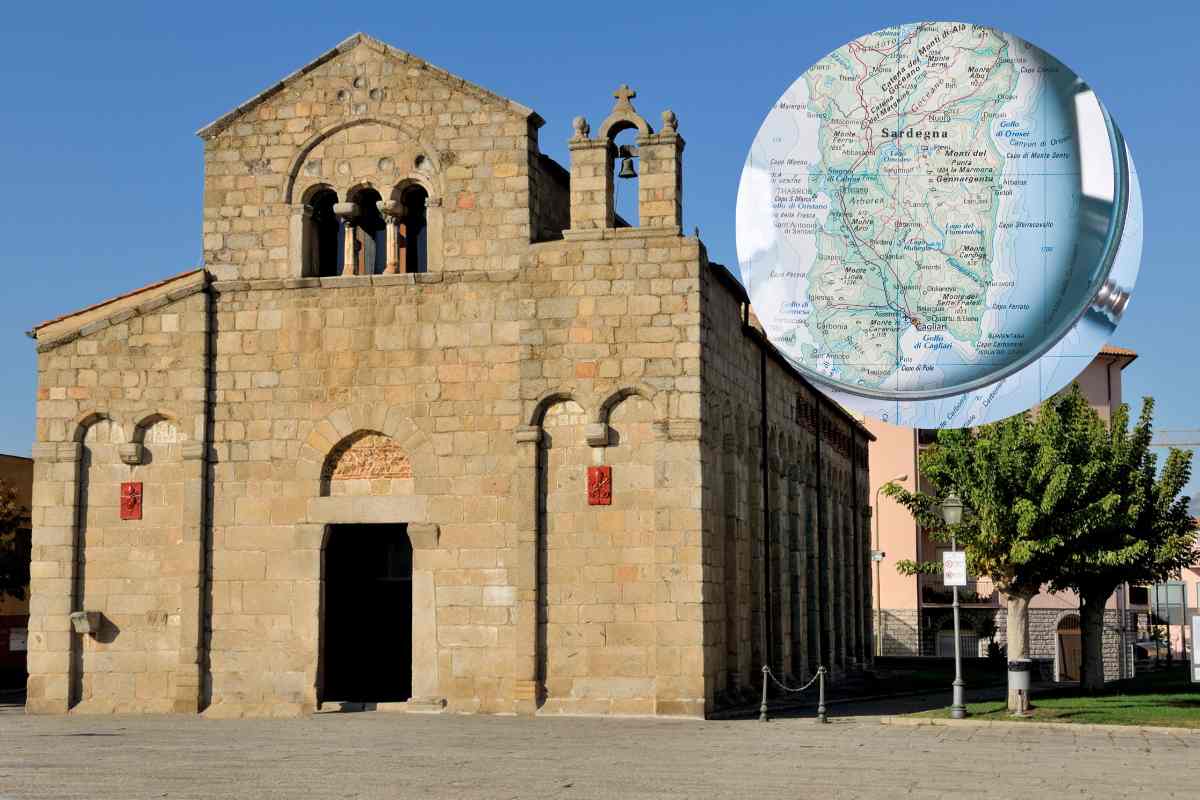 chiesa san simplicio e mappa sardegna