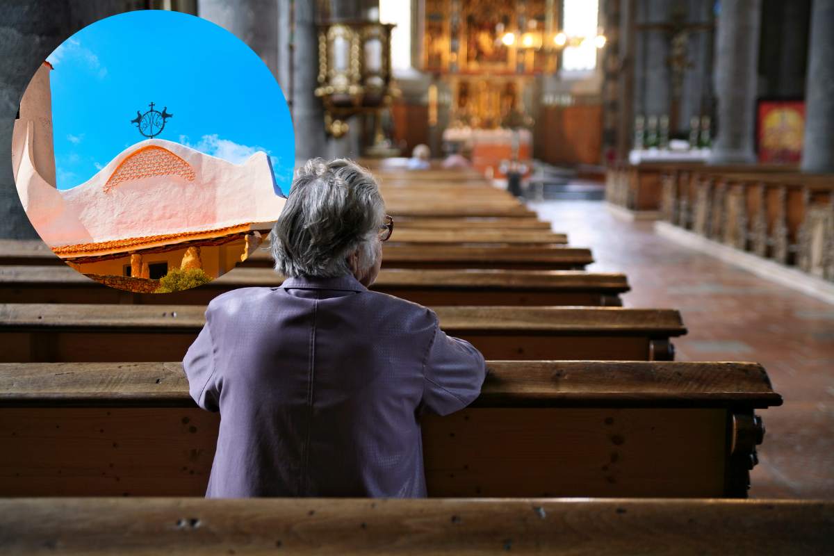 interno di una chiesa e facciata chiesa stella maris