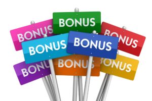 cartelli con scritta bonus