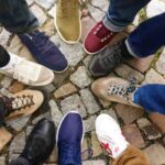 scarpe in cerchio