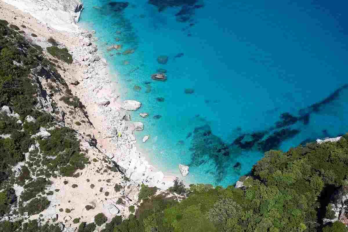 spiaggia dall'alto
