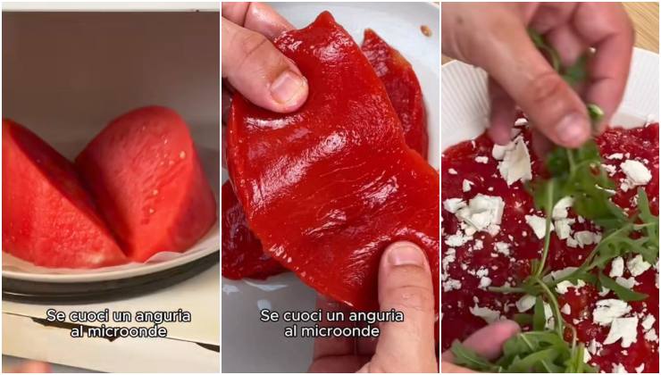 Screen video Facebook carpaccio di anguria