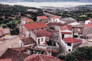 vista dall'alto delle case di bidonì