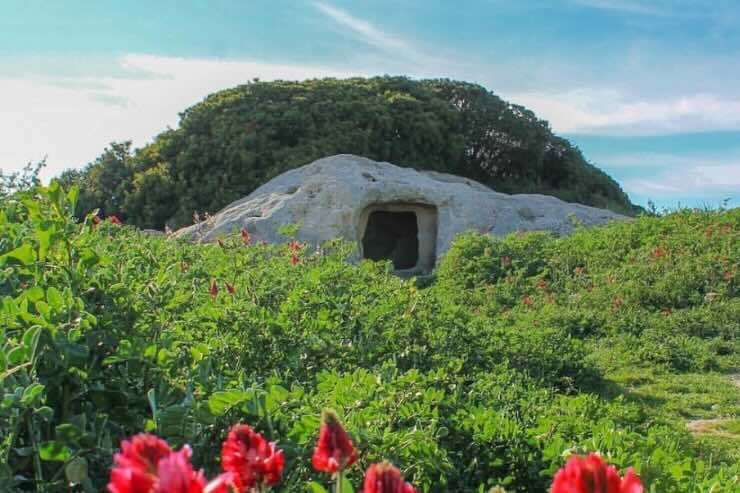 paesaggio naturale e costruzione antica sardegna
