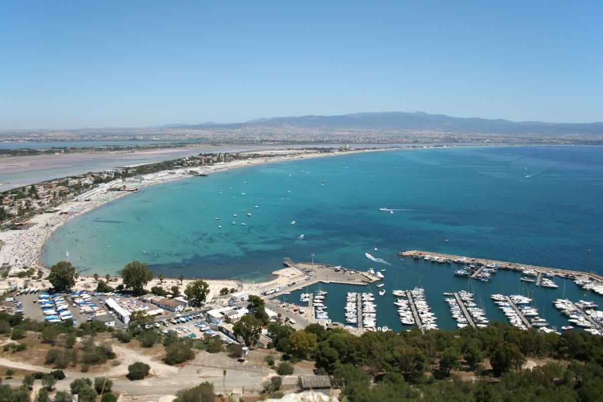 Vista su Cagliari mare